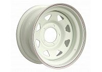 Диск усиленный УАЗ стальной белый 5x139,7 8xR16 d110 ET-19 (треугольник мелкий)