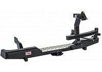 Бампер РИФ задний Mazda B2500/BT50, Ford Ranger T5 2006-2010 с квадратом под фаркоп, калиткой и подсветкой номера