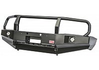 Бампер РИФ силовой передний Nissan Patrol Y61 2004+ с доп. фарами и защитной дугой