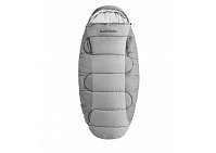 Мешок спальный Naturehike Oval PS200, 220х95 см, (правый) (ТК: +9C), серый