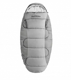 Мешок спальный Naturehike Oval PS200, 220х95 см, (правый) (ТК: +9C), серый