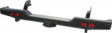 Бампер РИФ силовой задний Mazda B2500,BT50 /Ford Ranger T5 (2006-2010) с квадратом под фаркоп и фонарями