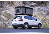 Палатка на крышу автомобиля РИФ Hard RT04-125W, корпус черный, тент серый 210х125х95
