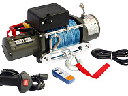 Лебёдка электрическая 12V Electric Winch 12000 lbs 5443 кг (синтетический трос)