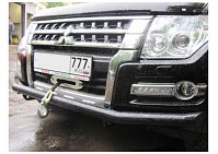 Защита переднего бампера для Mitsubishi Pajero IV (с 2006 по н.в.)