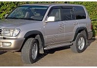Расширители колесных арок Toyota LC 100 1998-2007, поверхность - шагрень
