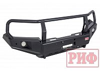 Бампер РИФ силовой передний Toyota Land Cruiser 200 2007-2015 c доп. фарами, защитной дугой и защитой бачка омывателя