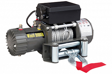 Лебёдка электрическая 12V CM9000 (короткий барабан)