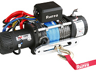 Лебёдка электрическая 12V Runva 12000 lbs 5700 кг (синтетический трос)