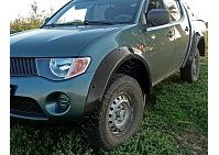 Расширители колесных арок (широкие, 90мм) Mitsubishi L200 2007-2013 (шагрень)