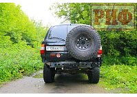 Калитка РИФ с фаркопом в штатный задний бампер Toyota Land Cruiser 105