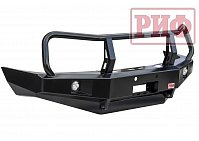 Бампер РИФ силовой передний Toyota Land Cruiser 100 2002+ с доп. фарами и защитной дугой