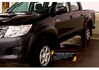 Расширители колесных арок Toyota Hilux 2013-2015