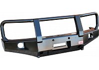 Бампер РИФ силовой передний Nissan Navara D40/Pathfinder R51 (2004-2009) с доп. фарами и защитной дугой