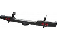 Бампер РИФ силовой задний Mazda B2500,BT50 /Ford Ranger T5 (2006-2010) с квадратом под фаркоп и фонарями лифт 50 мм
