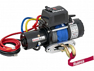 Лебёдка электрическая 12V Runva 12500 lbs 5670 кг короткий барабан, синтетический трос