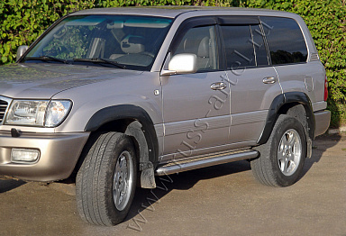 Расширители колесных арок Toyota LC 100 1998-2007, поверхность - шагрень
